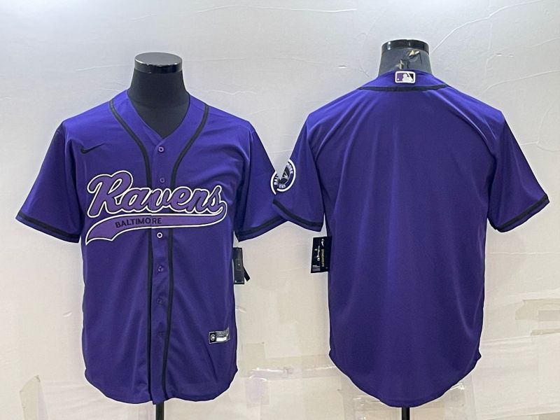 Men Baltimore Ravens Blank Purple 2022 Nike Co branded NFL Jerseys->baltimore ravens->NFL Jersey